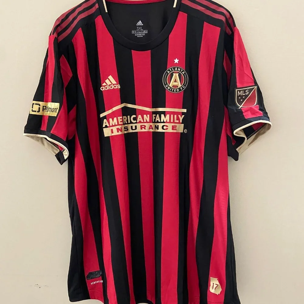 Adidas Atlanta United FC Authentic Home Soccer Jersey Red Black FT1374 $120